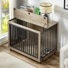 Wood End Table Dog Crate